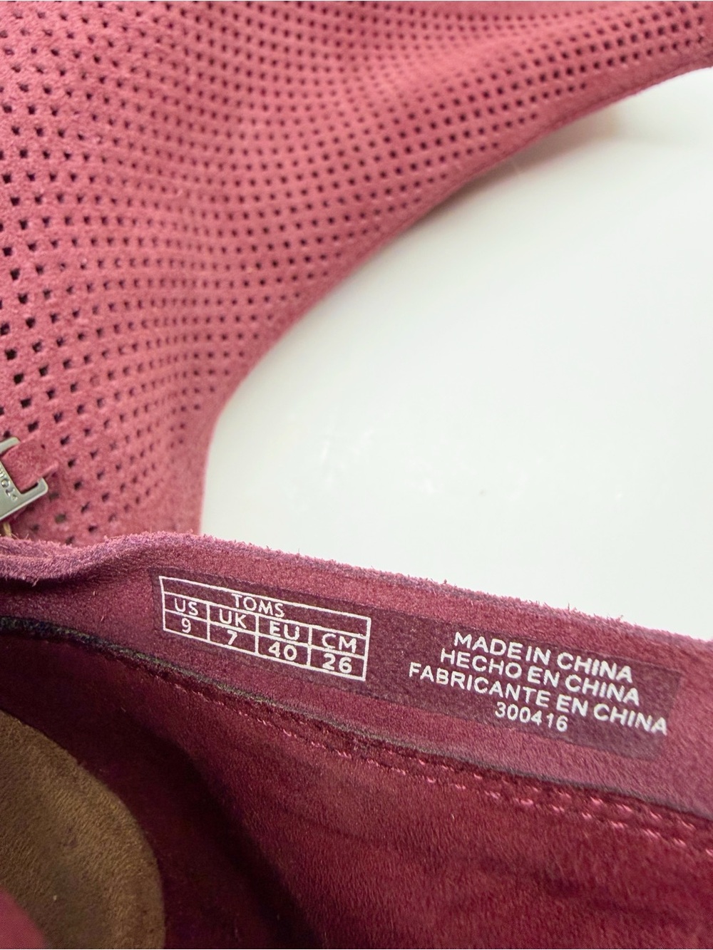 Toms Majorca Oxblood Perforated Suede Open Toe Ankle Boots - Picture 12 of 12